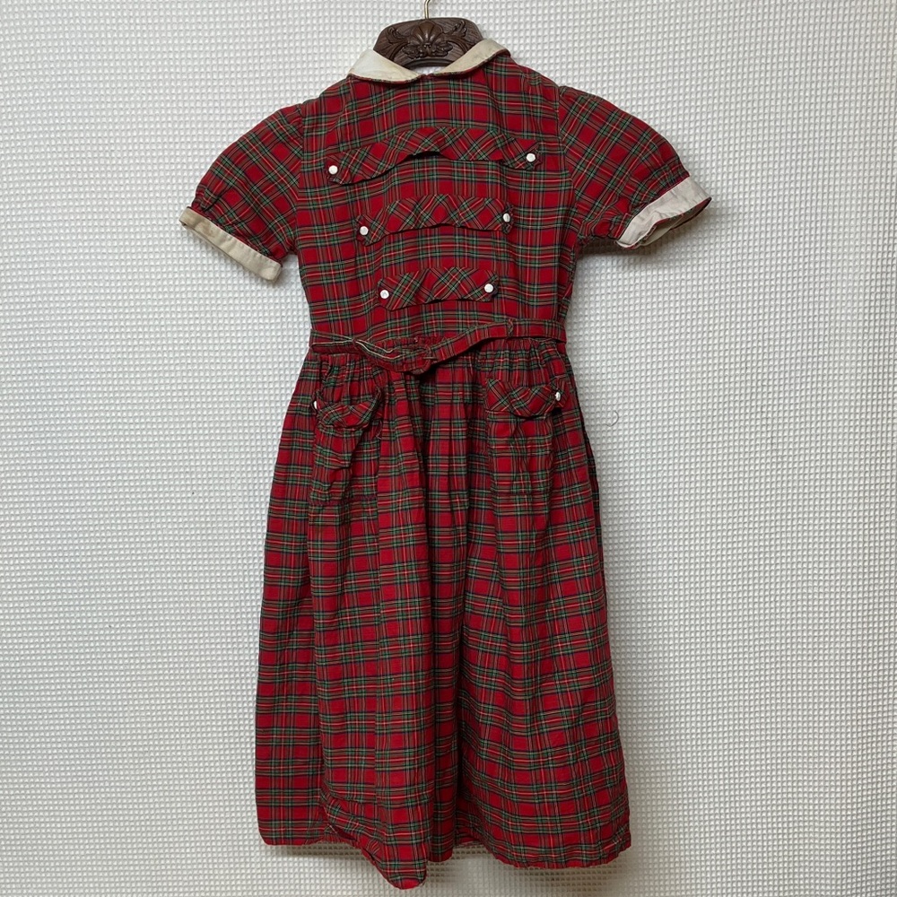 Tartan plaid girls dress